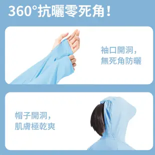 【WIWI】UPF50+防曬冰膚光波白皙衣(螢光黃 女M-3XL) 防曬外套 涼感外套 抗紫外線 光療美肌 膠原蛋白