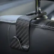 2Pcs Carbon Fiber Car Back Seat Hooks Headrest Storage Hook Interior Accessories (for: Audi)