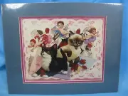 LUCY SYNK signed "KITTENS & CUPIDS" Matted Lithograph Art 2/200 LIMITED EDITION
