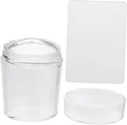 IWOWHERO Chunky Clear Jelly Nail Art Stamper Transparent Stamping Tool for Professional Nail Designs for DIY Nail Art and Stamping Techniques
