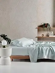 Linen House Nimes Sky Linen King Sheet Set
