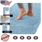 Thick & Plush Chenille Bath Mat 60"x24" - Quick Dry & Machine Washable Sky Blue