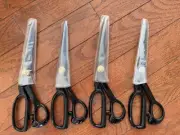 Lot 4 Pair Fabric Scissors Heavy Duty All Purpose Crafting & Tailoring Scissors