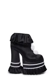[Trickz N' Treatz] Killer Clown Platform Booties - Black
