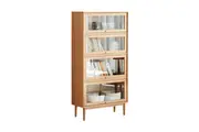 MIUZ 4-Tier Cabinet Bookcase Stand Bookshelf Display Shelf Storage Display Rack Stand Home Decor