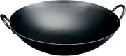 Kanda 001014 Kanda Iron Pot, Wok, Both Hands, 14.2 inches (36 cm), Made in Japan, Iron Press