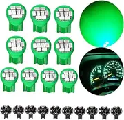 DSSOOY 10Pack T10 194 168 LED Light Bulb 158 161 2825 Instrument Panel Gauge Cluster Dashboard LED Light Bulb 8 SMD Green