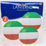 Red, White & Green Paper Lanterns