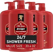 Old Spice Red Zone Swagger Scent Body Wash for Men, 30 Ounce (Pack of 4)