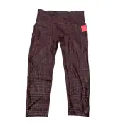 Spanx Womens 2X 7/8 Legging Metallic Mist Wine Rose Gold Patterned NWT