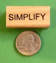 SIMPLIFY - Teacher's Wood Mounted Rubber Stamp