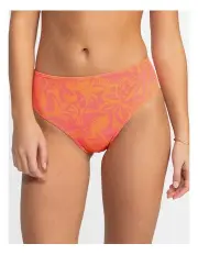 [Roxy] Suntrip Midwaist Moderate Bikini Bottom in Pink