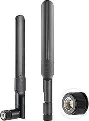 Vecys 2PCS Dual Band WiFi 2.4GHz 5GHz 5.8GHz Antenna SMA Male Antenna 8dBi 15cm/6in for WiFi Router Wireless Network Truck Trailer Rear View Backup Camera Reversing Monitor