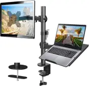 Laptop Monitor Mount, Single Monitor Desk Mount Holds 13-32 Inch Computer Screen