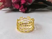 Crown Design Napkin Rings - 12Pcs Round Table Decor Holder for Dinner Party, Christmas, Dining Table (SILVER-C24)
