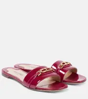[Tom Ford] Tom Ford Whitney Stadium T patent leather slides AU 8 burgundy