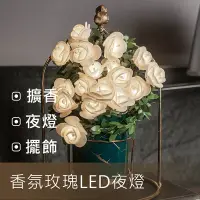 在飛比找Yahoo奇摩購物中心優惠-【莎姐嚴選】香氛玫瑰LED擴香夜燈-鳥籠藤蔓款 (附贈USB