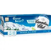 Canadian Club Soda & Lime Can 375mL (10PK)