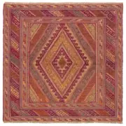 Vintage Hand-Knotted Tribal Carpet 3'8" x 3'8" Traditional Wool Rug
