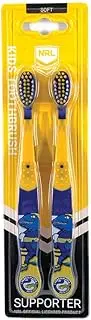 NRL Kids Eels Parramatta Mascot Toothbrush (Pack of 2)