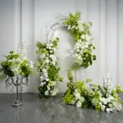 Rose Hydrangea Delphinium Artificial Flower Row Hanging Flower Party Arch Decor
