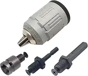 PZNGNKELPT 2-13mm Keyless Drill Chuck 1/2inches -20UNF Thread Quick Change Adapter SDS-Plus Shank 1/4inches Hex Fit For Rotary Hammer/Hammer Drill chuck(Chuck and Shanks Set)