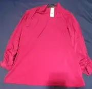 NWT New York And Company Mock Neck Stretchy Top | Size M