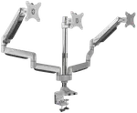 Ergovida Gas Spring Triple Monitor Arm with USB & Media Port