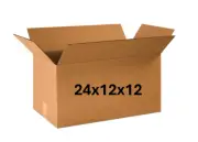 24" x 12" x 12" CARDBOARD BOX - 200 lb - 5 BOX BUNDLE
