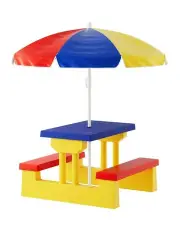 [Keezi] Outdoor Table and Chairs Set Picnic Bench in Blue