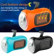 LED Torch Solar Power Hand Crank Flashlight Wind Up Super Bright Camping Light