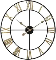 50CM Large Garden Clock,Wall Clocks Needle Gift Roman Numerals Indoor Outdoor Garden Metal Accurate Silent Hanging Ornament，Waterproof Clock，Garden Wall Clock