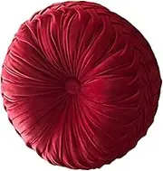 Boho Throw Pillows - with Pumpkin Design Velvet Throw Pillows,Couch Cushions with Pleated Design for Vanity Chair Bed Living Room