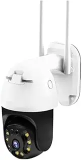 CS64 Outdoor Security Wireless 3MP IP Camera Smart Home Dome Waterproof Color Night Two Way AI Human Detection Camera(UK Plug)