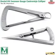 Dental Kit Iwanson Gauge Diamond Lab Vernier Castroviejo Caliper Crown Measuring