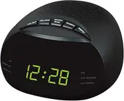 Alarm Clock Radio, Clock Radio LED Alarm Clock with AM and FM Channel Radio Suitable for Bedroom Office Kitchen,B