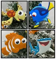Finding Dory Christmas Ornament 4 Piece Set - Brand New
