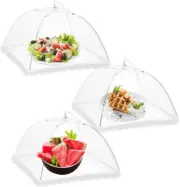 Onarway 3 Pack & SIZES Food Covers Pop-Up Encrypted Mesh Plate Serving Tents