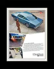 1967 Plymouth Sports Barracuda Plymouth is Out to Win Your Over - Matted 11x14