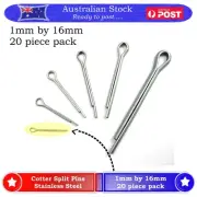 1mm Cotter Split Pin Stainless Steel Axle Nuts Machinery Car Bike Boat Truck