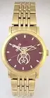 CITIZEN BRAND SHRINER MEDALLION DIAL WATCH - GOLD/DARK RED DIAL