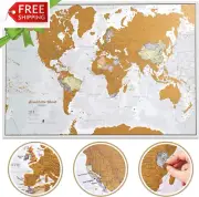 Scratch the World Travel Map - Scratch off World Map Poster - X-Large 84 X 59 Cm