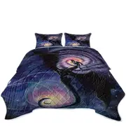 Space Art Mistress of Infinity Dark Dragon Coverlet