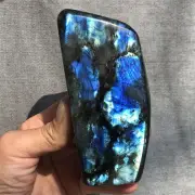 1.85LB Natural Labradorite Quartz Freeform Crystal Mineral Reiki Healing Decor