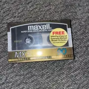 New Sealed Maxell MX90 Blank Cassette Tape Stabilized Metal IEC Type 90 min's