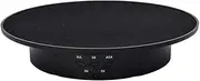 Qinmay 360-Degree Electric Rotating Turntable, Rechargeable Low Noise Adjustable Smooth Rotation Non-Slip Display Stand for Photographic Products (Black, 7.8 inches/Load 17 LB/Velvet top)
