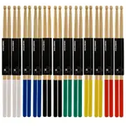 12 Pairs Drum Sticks with Non-Slip Rubber Handle Classic 5A Maple Wood Tip Drum