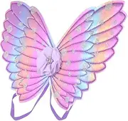 Gogogmee Children's Butterfly Wings Child Cosplay Fairy Costume Party Costume Wing Fairy Wings Wing Angel Wing Halloween Party Cosplay Photo Props for Cloth Purple