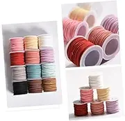 Beatifufu 4pcs Double Sided DIY Suede Lace String Rope Dark Light Red Versatile Beading Thread for Jewelry Making Bracelets Necklaces Crafts