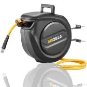 Retractable Air hose reel 3/8" Inch x 50 ft Flex Hybrid Air Hose, Air compres...